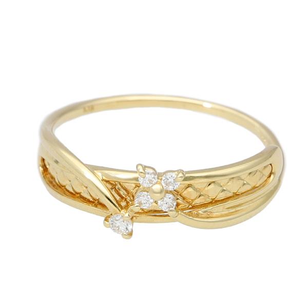 K18 ダイヤモンド フラワー リング 指輪 ゴールド 花 18金 18k ゴールドリング 天然 ダイヤ シンプル 上品 華やか レディース 爆買の画像
