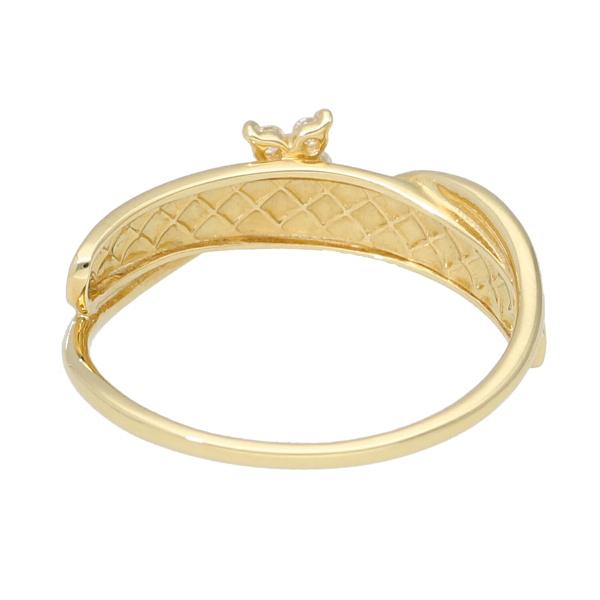 K18 ダイヤモンド フラワー リング 指輪 ゴールド 花 18金 18k ゴールドリング 天然 ダイヤ シンプル 上品 華やか レディース 爆買の画像