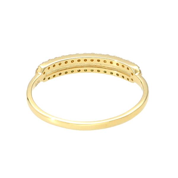 K18 エメラルド ダイヤモンド 二連 エタニティリング 18金 18k ゴールド 指輪 エタニティ リング 天然 ダイヤ レディース 爆買の画像