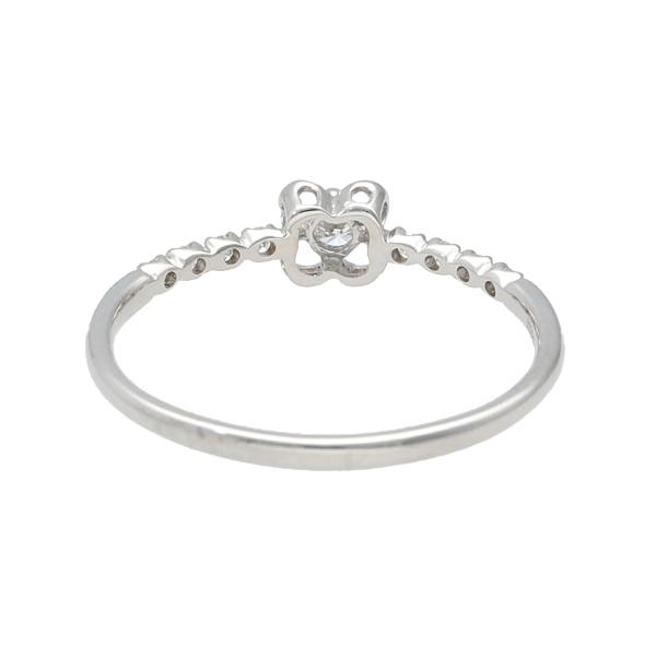 K18 ダイヤモンド フラワー リング 指輪 花 ホワイトゴールド エタニティ 細身 18金 18k ゴールド シンプル 華奢 繊細 レディース 爆買の画像