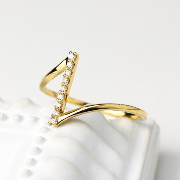 ４℃ 指輪 9号 K18 ダイヤモンド 18金 ホワイトゴールド ロマンティック 4℃ ダイヤモンドリング k18 指輪 9号 カナル4℃ ダイヤ