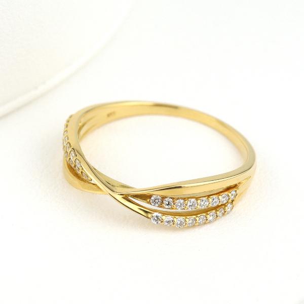 K18 三連 クロス ダイヤモンド リング 指輪 ゴールド 18金 18k K18 三連 クロス ダイヤモンド リング 指輪 ゴールド 18金 18k