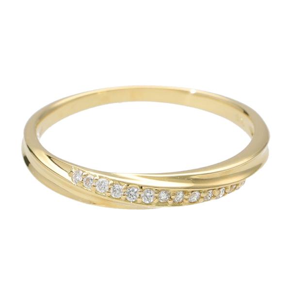 K18 ダイヤモンド カーブ ライン リング 指輪 18金 18k ゴールド エタニティ 天然 ダイヤ 上品 華やか 定番 普段使い レディース 爆買の画像