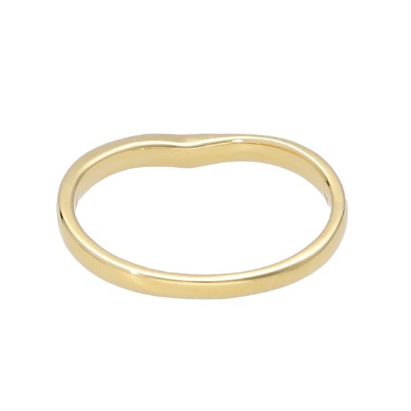 K18 ダイヤモンド Vライン リング 指輪 18金 18k ゴールド シンプル V字 曲線 上品 大人 天然 ダイヤ 綺麗 定番 レディース 爆買の画像