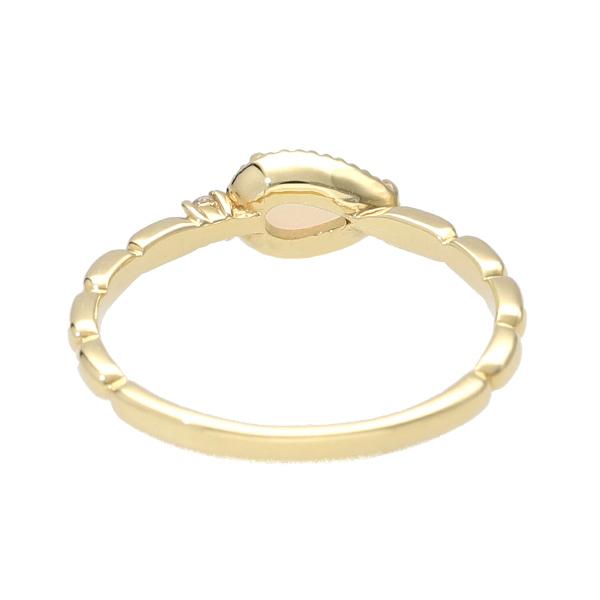 K18 オパール ドロップ ゴールドリング ダイヤモンド 18金 18k