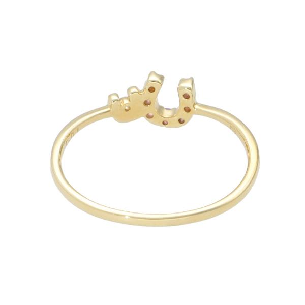 K18 アメジスト ダイヤモンド 馬蹄 リング 指輪 ホースシュー 天然石 誕生石 2月 ゴールド 18金 18k 可愛い 華奢 レディース 爆買の画像