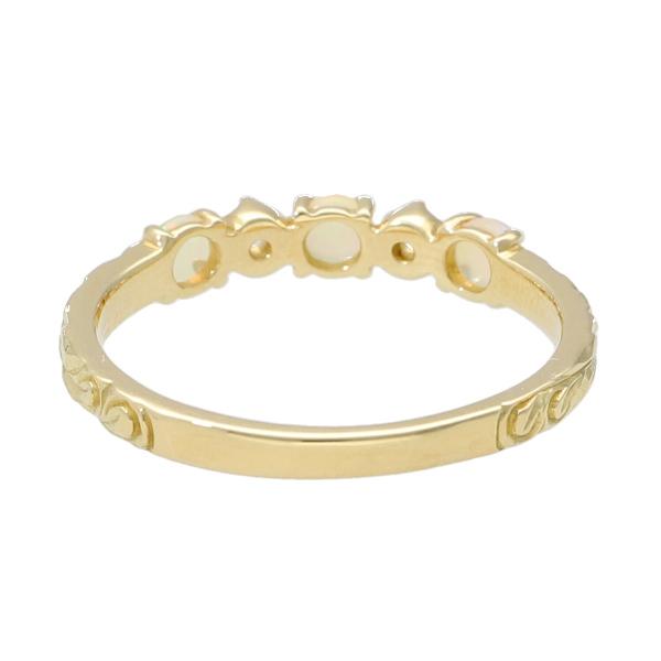 K18 ハワイアンジュエリー エチオピアオパール リング ハワイアン エタニティ 18金 18k ゴールド 指輪 天然石 レディース 爆買の画像