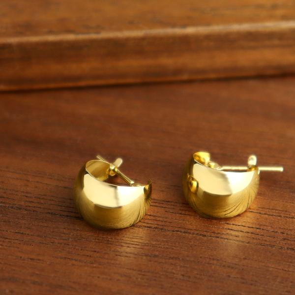 K18 ゴールド フープ ピアス 2P 両耳用 7mm×10mm 18金 18k フープ