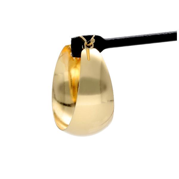 K18 ゴールド フープ ピアス 2P 両耳用 7mm×15mm 18金 18k