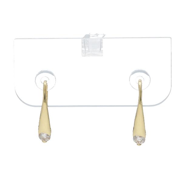 K18 ダイヤモンド ドロップ フックピアス 2P 両耳用 18金 18k ゴールド