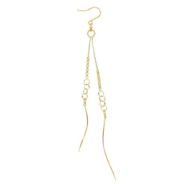 K18 ゴールド チェーン ロング ピアス 2P 両耳用 18金 18k ロング
