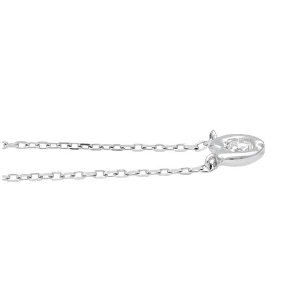 K18 一粒 ダイヤモンド ハート ネックレス 18金 18k ホワイトゴールド ゴールド 天然 ダイヤ シンプル 上品 定番 レディース 爆買の画像