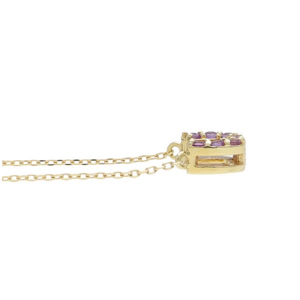 K18 リバーシブル アメジスト ダイヤモンド 馬蹄 ネックレス 2WAY ホースシュー 18金 18k ゴールド 天然石 誕生石 2月 レディース 爆買の画像