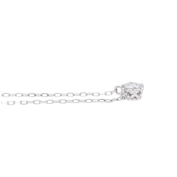 K18 一粒 天然 ダイヤモンド ホワイトゴールド ネックレス 18金 18k ゴールド 唐草 ダイヤ シンプル 定番 かわいい レディース 爆買の画像