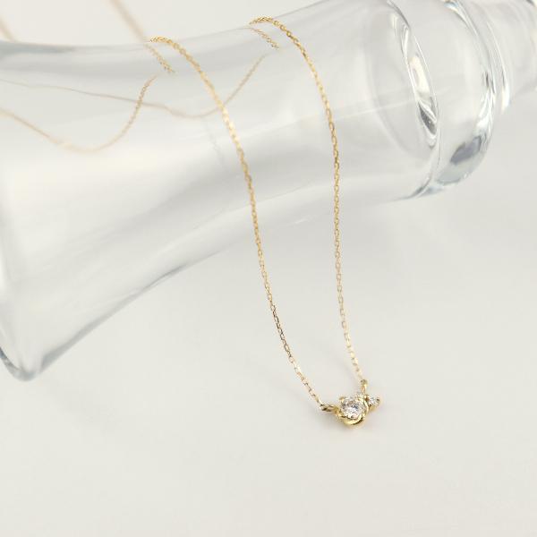 K18 ダイヤモンド ローズ ネックレス ゴールド 薔薇 花 18金 18k 天然 ダイヤ バラ フラワー 華奢 上品 かわいい レディース 爆買の画像