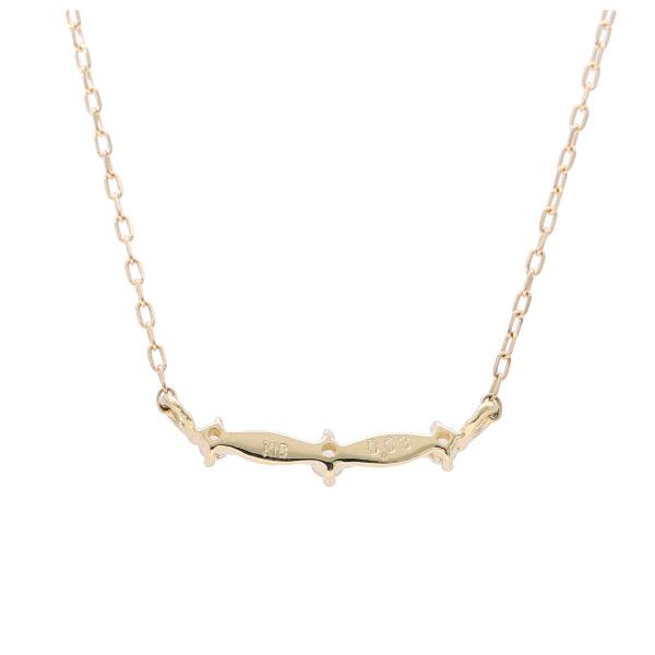K18 ダイヤモンド カーブ ラインネックレス 18金 18k ゴールド 