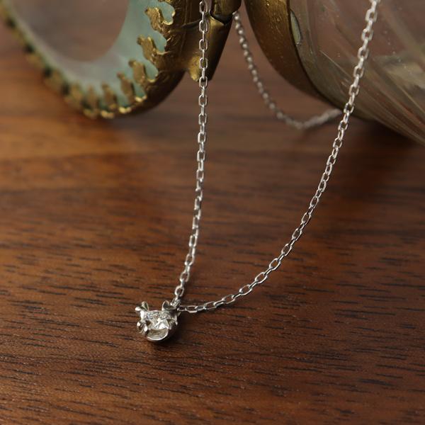 K18 一粒 ダイヤモンド ホワイトゴールド ネックレス 18金 18k 一粒ダイヤ ハート 4本爪 0.1ct 天然 レディース 爆買の画像