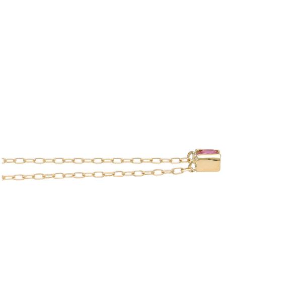 K18 ルビー ゴールド ネックレス 一粒 天然石 誕生石 7月 18金 18k かわいい きれい 上品 華やか 普段使い 色石 レディース 爆買の画像