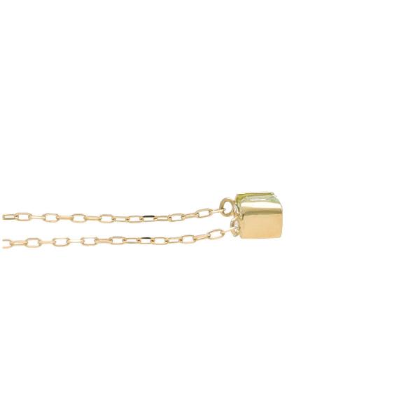 K18 ペリドット スクエア ゴールド ネックレス 一粒 天然石 誕生石 8月 18金 18k かわいい きれい 上品 普段使い 色石 レディース 爆買の画像