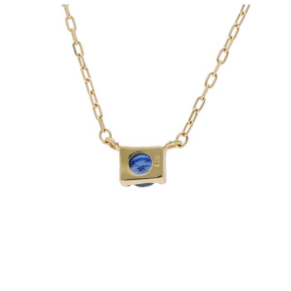 K18 サファイア ゴールド ネックレス 一粒 天然石 誕生石 9月 18金 18k かわいい きれい 上品 普段使い ブルー 青 レディース 爆買の画像