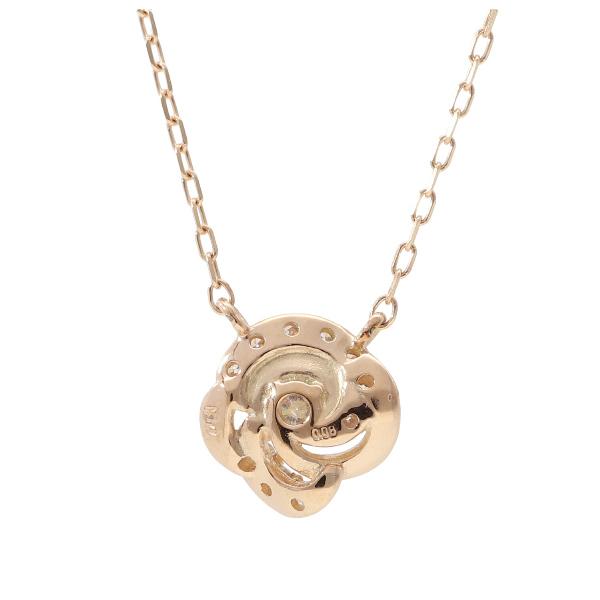 薔薇 ダイヤモンド ネックレス ローズ K10 ピンクゴールド ゴールド