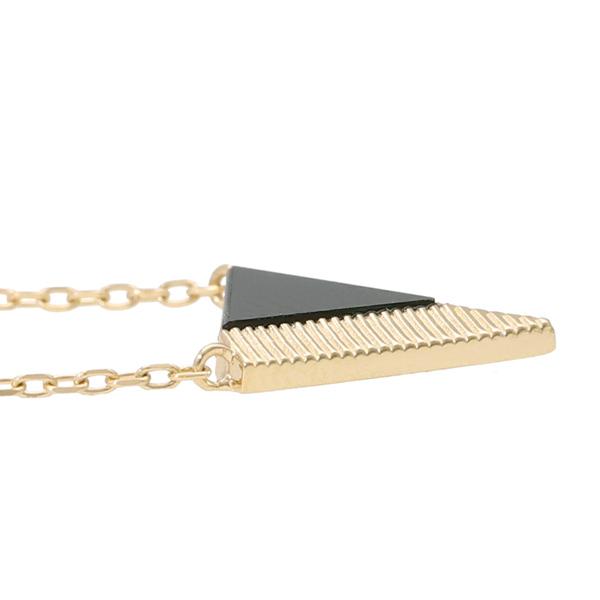 K18 オニキス トライアングル ネックレス 18金 18k ゴールド 幾何学
