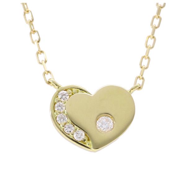 K18 ダイヤモンド パヴェ ハート プレート ネックレス 18金 18k ゴールド ゴールドネックレス かわいい ハート型 天然 レディース 爆買の画像
