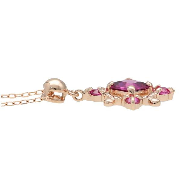 K18 ルビー ロードライトガーネット ネックレス 18金 18k ピンクゴールド ゴールド 天然石 ガーネット かわいい レディース 爆買の画像
