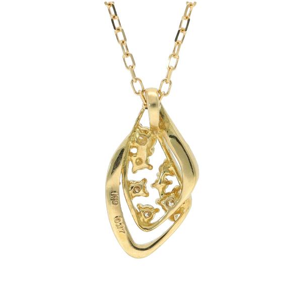 K18 ダイアモンド ドロップ ネックレス 18金 18k ゴールド パヴェ 華奢