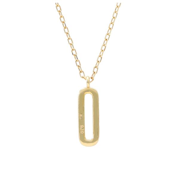 K18 ダイヤモンド リング ネックレス 18金 18k ゴールド イエローゴールド YG シンプル 天然 ダイヤ 0.1カラット 華奢 レディース 爆買の画像