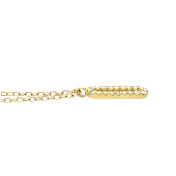 K18 ダイヤモンド リング ネックレス 18金 18k ゴールド イエローゴールド YG シンプル 天然 ダイヤ 0.1カラット 華奢 レディース 爆買の画像