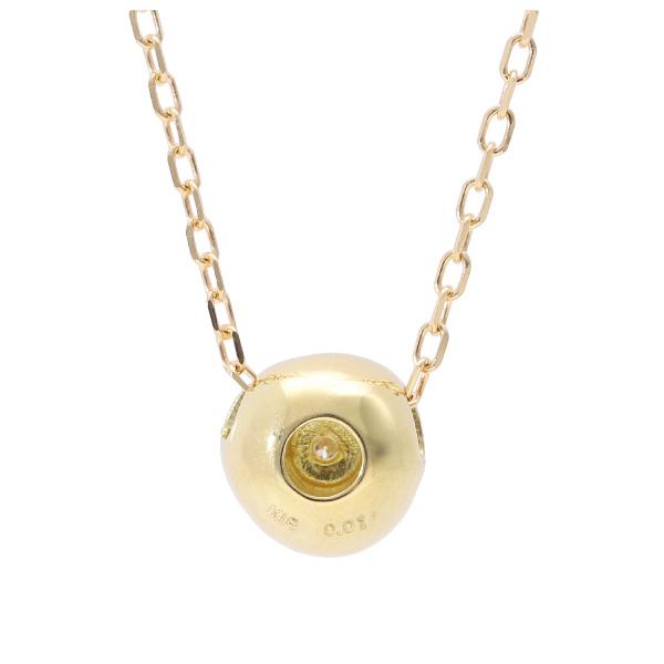 K18 ローズ ボール ネックレス 18金 18k ゴールド 薔薇 花 ダイヤモンド ゴールドネックレス イエロー 天然 ダイヤ レディース 爆買の画像