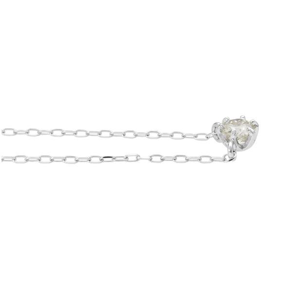 K18 一粒 ダイヤモンド ホワイトゴールド ネックレス 18金 18k 一粒ダイヤ 6本爪 0.1ct 天然 ゴールドネックレス レディース 爆買の画像