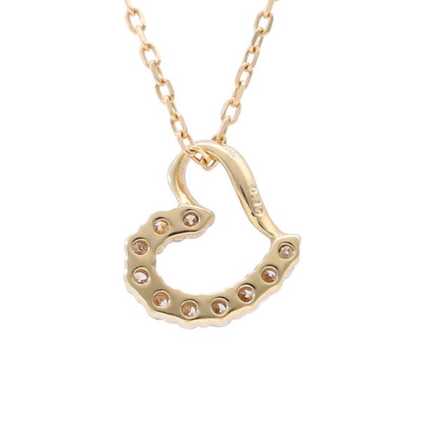 K18 ダイヤモンド オープンハート ゴールド ネックレス 18金 18k ハート ゴールドネックレス かわいい ハート型 天然 レディース 爆買の画像