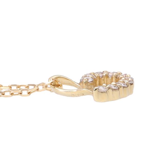 K18 ダイヤモンド オープンハート ゴールド ネックレス 18金 18k ハート ゴールドネックレス かわいい ハート型 天然 レディース 爆買の画像