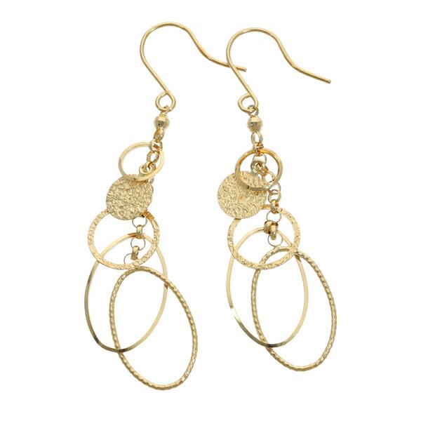 K18 ゴールド ピアス 2P 両耳用 18金 18k 金 ゴールドピアス フックピアス ロングピアス 揺れる タッセル 地金 華やか 豪華 大人 上品 華奢 きれい 爆買の画像