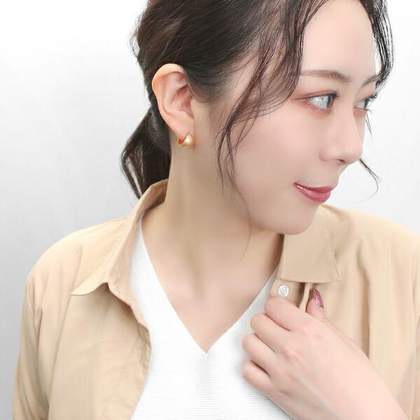 K18 ゴールド スターダスト 甲丸 13mm フープピアス 2P 両耳用 18金 18k 金 ピアス ゴールドピアス リングピアス 地金 つや消し マット 月 シンプル 爆買の画像