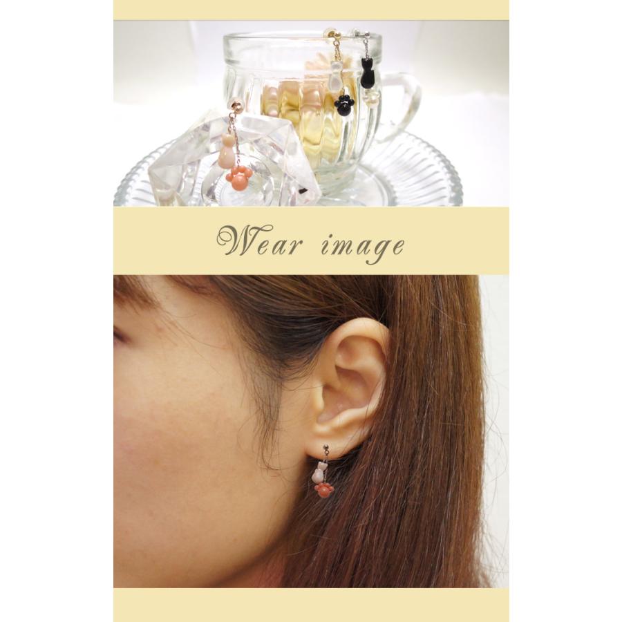 ピアス レディース ゴールド 肉球ぷくぷく 猫 ネコ キャット 2P 両耳 K10 10金 女性 20代 30代 40代 ギフトBOX プレゼント 爆買の画像
