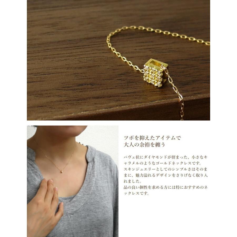 K18 ゴールド 天然 ダイヤモンド パヴェ ネックレス 18金 18k ピンクゴールド ホワイトゴールド 天然ダイヤ ゴールドネックレス 女性 爆買の画像
