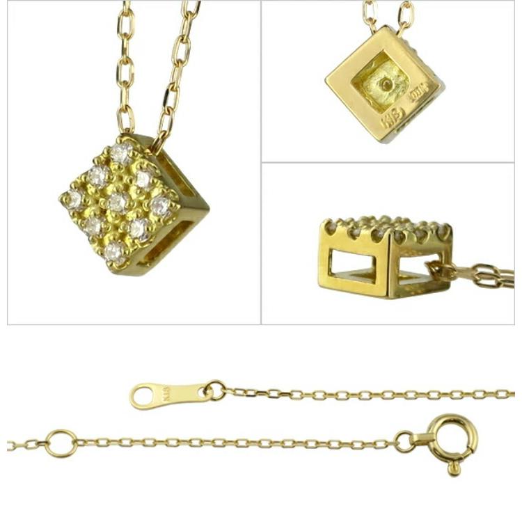 K18 ゴールド 天然 ダイヤモンド パヴェ ネックレス 18金 18k ピンクゴールド ホワイトゴールド 天然ダイヤ ゴールドネックレス 女性 爆買の画像