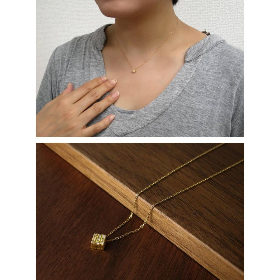 K18 ゴールド 天然 ダイヤモンド パヴェ ネックレス 18金 18k ピンクゴールド ホワイトゴールド 天然ダイヤ ゴールドネックレス 女性 爆買の画像