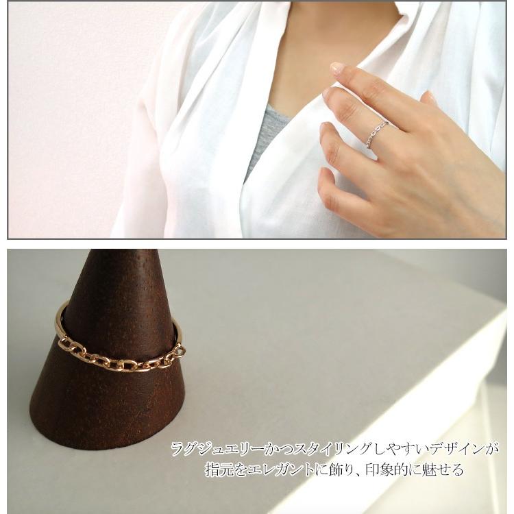 K10 ゴールド チェーン リング 5号〜13号 10金 10k イエロー ピンク