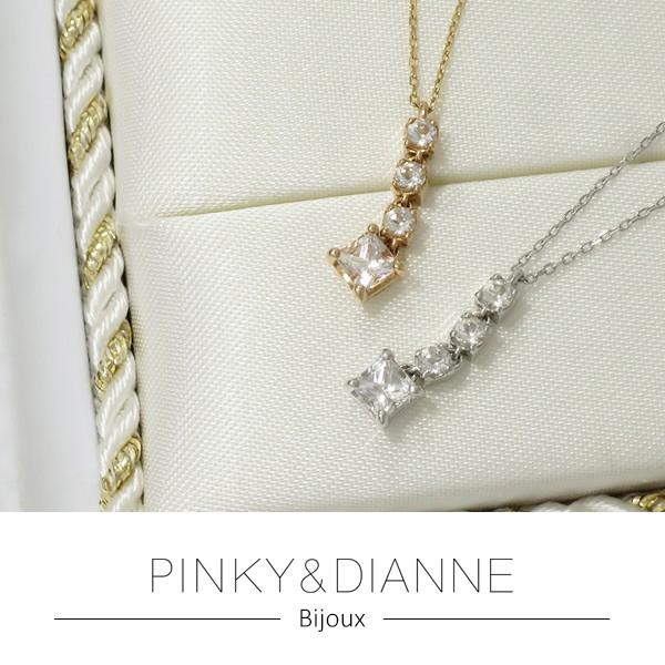 （新品）ピンキーアンドダイアンホワイトトパーズネックレス PINKY&DIANNE ピンキーアンドダイアン ネックレス ゴールド