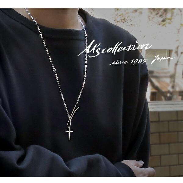 M's collection エムズコレクション クロス ネックレス (チェーン付) メンズ クロスネックレス ペンダント 十字架 デザインチェーン | M'S COLLECTION | 02