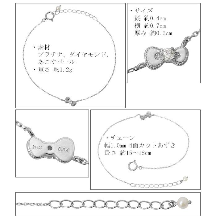 Pt プラチナキティちゃんブレスレットあこやパールサンリオ