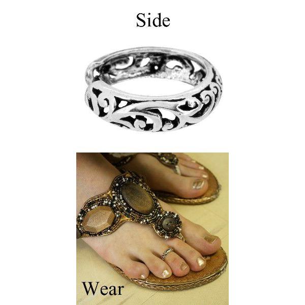 トゥリング メンズ レディース シルバー トゥーリング 甲丸 透かし アラベスク フリーサイズ シルバー925 足 指輪 ハワイアン Y C512 新宿銀の蔵 年中無休 一部即日発送 通販 Yahoo ショッピング