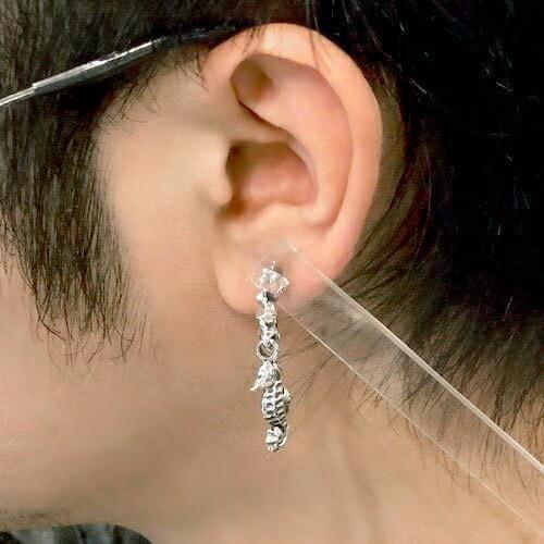 ドロップピアス メンズ シルバー ハーフフープ シードラゴン 1p 片耳 人気 シルバー925 ドロップピアス メンズ プレゼント Y L732 新宿銀の蔵 年中無休 一部即日発送 通販 Yahoo ショッピング