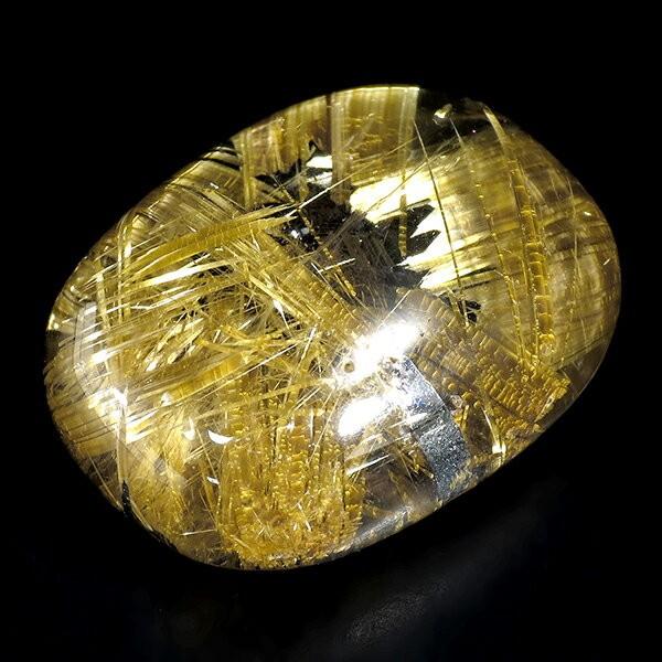 金針ルチルクォーツ 磨き原石 最高級 太陽ルチル タンブル 11.6g