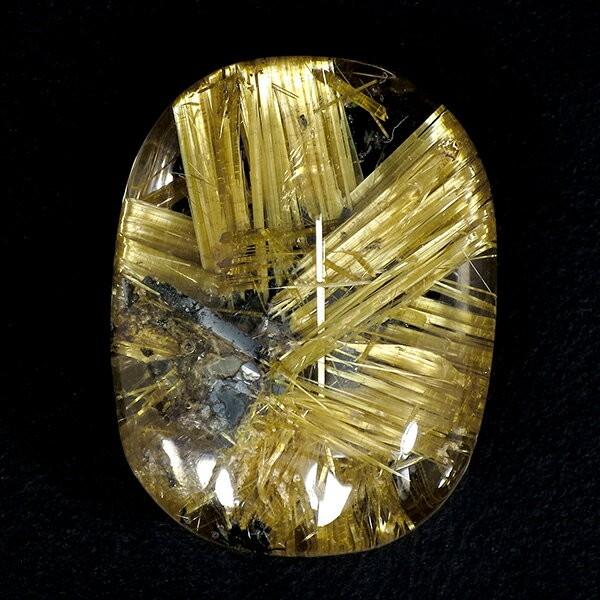 金針ルチルクォーツ 磨き原石 最高級 太陽ルチル タンブル 11.6g
