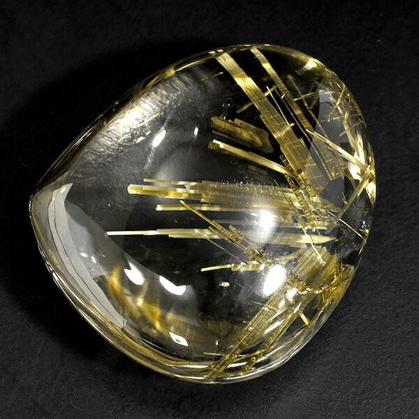金針ルチルクォーツ 磨き原石 最高級 タンブル 22.7g 天然石